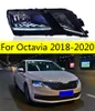 Estilo do carro lâmpada de cabeça para skoda farol 20 18-20 20 novo octavia led faróis drl led lente do projetor acessórios automóveis