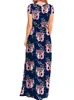 2022 Summer Maxi Floral Dress Women Long Party Dress Loose Pocket Pocket Sleeve Casual Flower Dress Robe Femme G220510