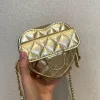 2022W France Womens 20P Waist Bust Mini Vanity Bag Gold Metal Hardware Matelasse Chain Crossbody Shoulder Designer Tiny Outdoor Sacoche Cosm