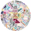 50PCS/Set Skateboard Stickers Self-love inspirational For Car Baby Scrapbooking Pencil Case Diary Phone Laptop Planner Decoration Book Album Kids Toys DIY Decals