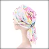 Beanie/Skl Caps Hats Hats Scarves Gloves Fashion Accessories Women Flower Print Chemo Cap Turban Long Hair Band Scarf Head Wraps Hat Boho