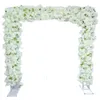 European Square Design Wedding Decoration Cherry Blossoms Arch Door Artificial Flowers With Metal Shelf For Party Stage Backdrop Arrangement