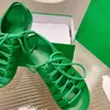 Jelly Sandals Designer Lace-up Slippers for Women Men Candy Colors Flat Beach Slides Fashion Green Pink Yellow Foam Rubber Size YX5R