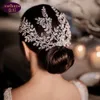 Ornamento di lusso Tiara nuziale Copricapo da sposa in cristallo barocco Corona con strass con gioielli da sposa Accessori per capelli Corone nuziali con diamanti Copricapo