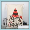 Christmas Decorations Festive Party Supplies Home Garden 36 Colors Gift Bags Large Organic Heavy Canvas Bag Santa Sack D Dhqzc