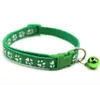 1.0 Footprint collars Pet Patch Dog Collar Cat Single with Bell Easy to Find leashes Length 19-32cm