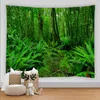 Tapestries Forest Tropical Rainforest Tapestry Wall Hanging Landscape Art Printing Cloth Beach Picnic Rug Camping Tent Pad Home Decor