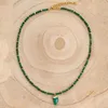 Girocolli Girocolli Collana estiva in pietra naturale Collana blu verde colorata fatta a mano con ciondolo retrò accessorio regalo per gioielli da spiaggia madre Girocolli Gord22