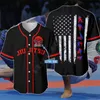 Chemises décontractées pour hommes Jiu Jutsu Nom personnalisé Baseball Jersey Shirt Été 3D Imprimé Hip Hop TopsMen