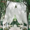 48CM5M Décoration De Mariage Organza Rideaux Neige Fil Gaze Élément Sheer Cristal Soie Fleur Tutu Arches Articles De Fête 8ZSH015 220815