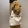 イブニングバッグキャンバスバッグ垂直肩ポータブルシンプルな女性の大容量ハンドバッグトートバージング