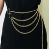 Belts Tassel Gold Chain Belt Women Dresses Designer Punk Fringe Silver Waist Female Metal Golden Dress BeltBeltsBelts