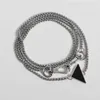 Fashion Triangle Metal Link-Kette Halskette Ohrhörer Lanyard Anti-verloren