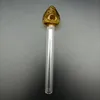 유리 오일 버너 파이프 클리어 두꺼운 파이렉 튜브 화려한 삼각형 디자인 물 핸들 파이프 흡연 네일 튜브