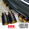 1 -stuk M PRESPALING STIJL GOUD BINNEN PIJP Koolstofvezel Uitlaatdemper Tip voor BMW F30 F31 F20 F22 F23 F32 F33 F36 F10 F10 F12