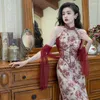 Vêtements ethniques sans manches amélioré chinois Qipao Cheongsam robe dîner fête pour femmes dame sexy longue robe ethnique