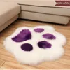 Cute Cat Paw Bear Foot Cushion Animal Footprint Shape Soft Plush Carpet Home Sofa Table Floor Mat Bedroom Decorative 220401