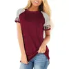 Zwangerschaps gestreepte T-shirts verpleging tops korte luipaard mouw ronde hals blouses t-shirt kleding casual zwangerschapskleding