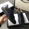 2022-Uomo bianco con strisce verdi e rosse Sneaker in pelle Scarpe da ginnastica ricamate Moda donna Scarpe firmate di lusso Scarpe causali basse