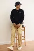 남자 후드 땀 셔츠 소스 츠 한 크루 넥 스웨터 단색 맨 풀 로우 가을 겨울 자수 순수 면화 양털 폴라텍 420g
