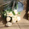 Dekoratif Çiçek Çelenkleri Yapay Gül Peony Silk Küçük Buket Flores Ev Partisi Düğün Dekorasyonu Mariage sahte çiçek diy çelenk çelenk