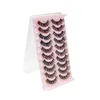 10 Pairs Color Eyelashes Natural Soft Colored Faux 3D Mink Eyelash Cruelty Free Colorful Eye Lashes Extension Makeup