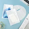 100pcs/set Open Top Front Clear Back White Plastic Food Vacuum Heat Seal Packaging Bag Candy Beans Crafts Storage Flat Packing Bag 3034 T2