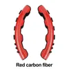 Steering Wheel Covers 2Pcs Universal Car Interior Carbon Fiber Red Non-Slip Cover Modification SuppliesSteering CoversSteering