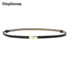 Belts Direct Selling Adjustable Leather Ladies Dress Skinny Thin Women Waist Strap Gold Color Buckle Female FactoryBelts