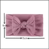 Headbands Hair Jewelry Bowknot Baby Headband Elastic Turban Hairband Bows Kids Girl Knit Solid Wide Nylon Accessories Drop Delivery 2021 Me8