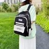 Sacos Escolares Estilo Preppy Style Grande Capacidade Estudantes Moda Cor De Contraste Cartas Impressão das Mulheres Mochila Ladies Handbags
