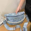 HBP Crossbody Bag Bag Elegant Floral Canvas for Women 2022 Beads Beads الأنيقة تعبئة Fanty Fanny Pack Wide Band 220727