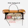 För Herbag Felle Purse Organizer Insert med dragkedja handväska kosmetiska väskor Portable Makeup Travel Inner Tote Shaper 220527