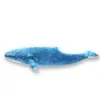130cm 새로운 큰 푸른 고래 봉제 인형 바다 동물 일본어 고래 박제 인형 장난감 ldren 부드러운 수면 쿠션 아이 아기 선물 J220729