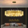 Kroonluchters roestvrij staal K9 Crystal voor dineren woonkamer keuken hangende lamp moderne woning decor hanglampen goud licht in