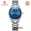 Montre en acier inoxydable de marque Julius Ultra mince 8mm hommes 30M montre-bracelet étanche Date automatique édition limitée Whatch Montre JAL-040322K JTVN