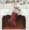 Kerstmis Santa Claus Gift Socks Pluche kerstkous met hangend touw voor kerstboom ornament Christmas Decorations FY5387 0726