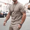 Agasalhos masculinos Arrival manga curta verão em branco 2 peças conjunto casual masculino conjunto curto masculino