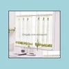 Zasłony zasłony dom Deco el dostarcza ogrodowe romantyczne słodkie ekrany koronkowe pół kawy kuchnia odporna na kurz zasłony balkon toaleta