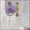 Bengelen kroonluchter oorbellen sieraden mengjiqiao Koreaanse luxe asymmetrische bloemkristallen druppel voor vrouwen meisjes elegante parel tassel oorbellen