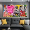 Banksy – toile d'art Love is All We Need, affiches et imprimés muraux, Graffiti, images d'art de rue, décoration de la maison