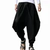 YJSFG HOUSE Marque Hommes Sarouel Gris Hippie Hip Hop Plaine Aladdin Martial Mâle Sarouel Lâche Baggy Pantalon Cordon 220816