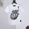 PP Dragon Mode Herren Designer Slim Fit Casual Strass Kurzarm Rundhals T-Shirt Totenköpfe Print Tops Streetwear Kragen Polos M-xxxL P759