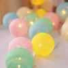 20 LED Cotton Ball Garland String Lights Christmas Fairy Lighting Strings for Outdoor Holiday Wedding Xmas Party Home Decoration 220809