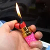 Fast Lighter Lipstick Shaped Butane Cigarette Inflatable No Gas Flame Lady Lighters 5 colors For Smoking Pipes Kitchen Tool