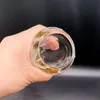 Duidelijke 14 inch glazen water bong rechte type waterpijp met bruine honingraat filter rokende pijpen