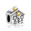 925 Sterling Silver Charms House Family Boy Girl Tree Apple Charm Bead Pendant Fit Origin