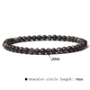 Fili di braccialetti di perline di pietra 4mm per le donne fatti a mano agate naturali onice lapislazzuli bracciali gioielli regolabili