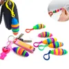 Fidget Toys Caterpillar Cute Bubbles Decompression Tool Keychain Pendant Slug Toy Elasticity Push Bubble Anti Kids Stress Educational Surprise Wholesale In Stock