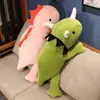 2580CM Kawaii Dinosaur Weighted Plush Toys Cartoon Stuffed Animals Pillow Soft Sleeping Toy Birthday Gift For ldren J220729